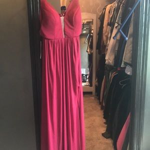 Azazie burgundy long dress. “Leah”